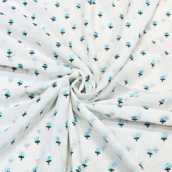 Cotton Rubia thread Embroidery Fabric – Soft Elegant Summer Designer Fabric- MJ04034-1