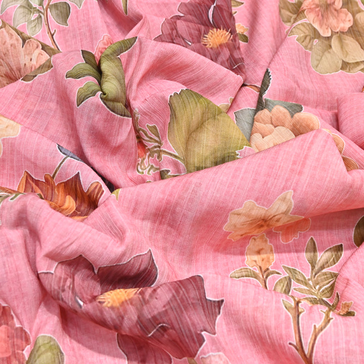 Multi Color Crush Muslin Digital Print Fabric – Soft Designer Muslin Print Fabric- COO145-3