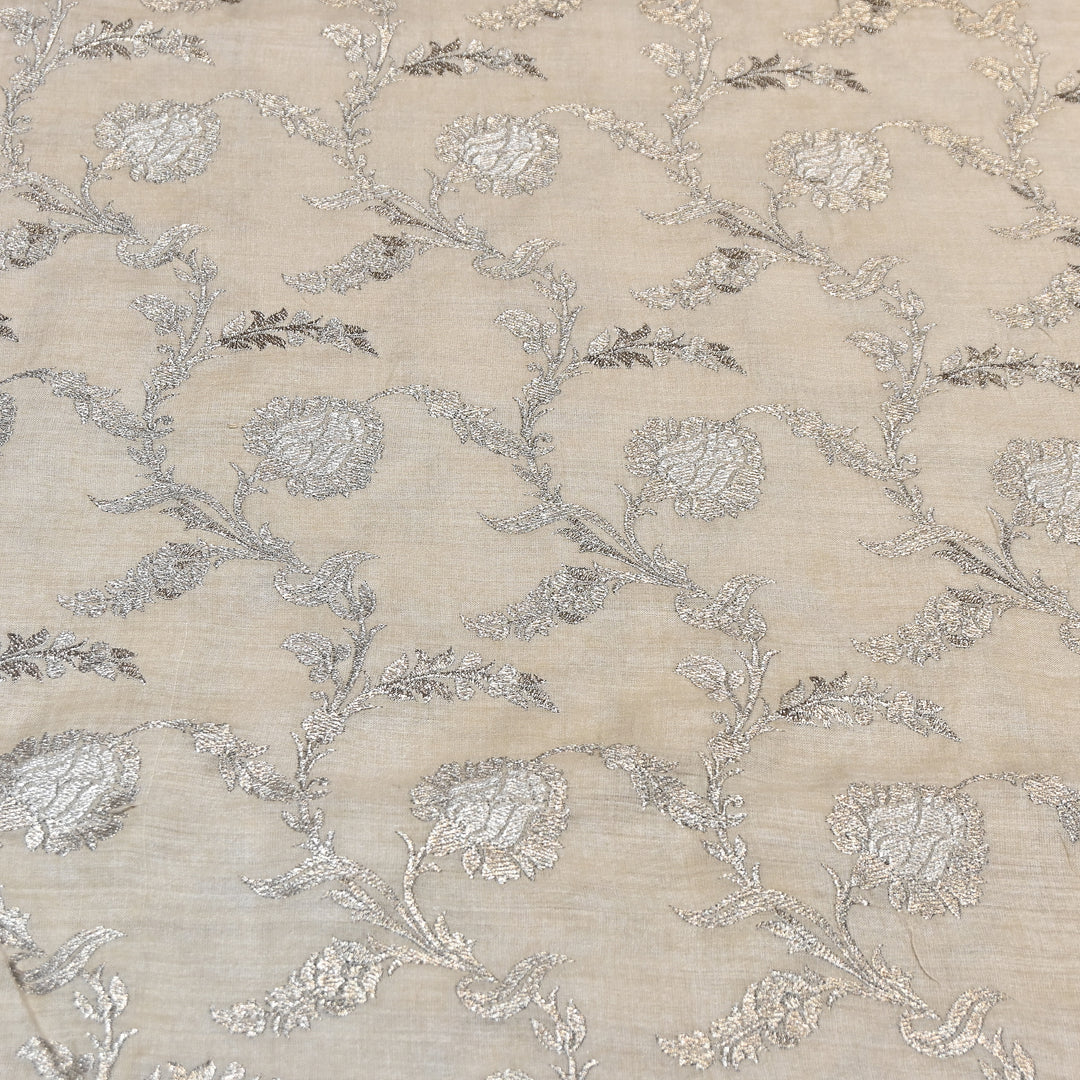 Pure Moonga Silk Zari Embroidery Fabric – Premium Designer Ethnic Fabric for Wedding & Festive Wear -MS4379-1