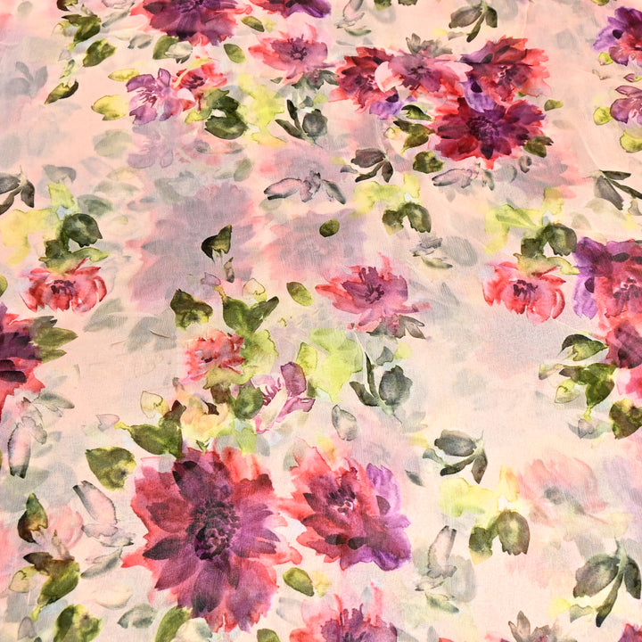 Designer Floral Cotton Digital Print Fabric-Soft Breathable Designer Cotton Fabric SNT165-16