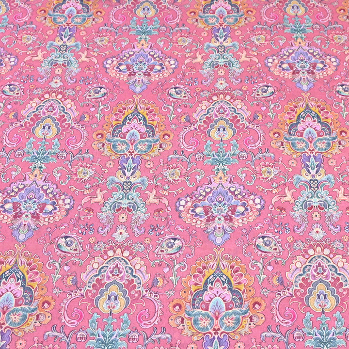 Bubblegum Pink Italian Lawn Print Fabric