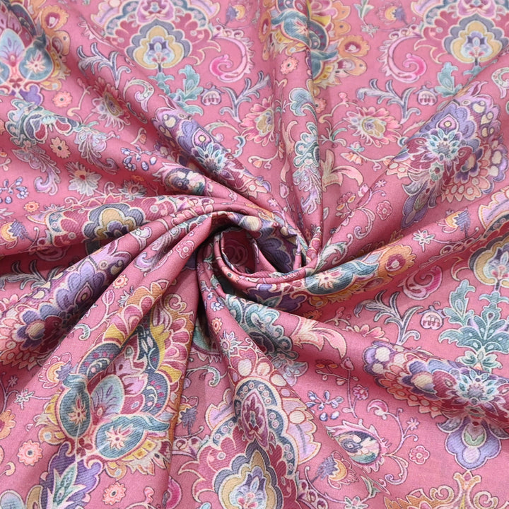 Bubblegum Pink Italian Lawn Print Fabric