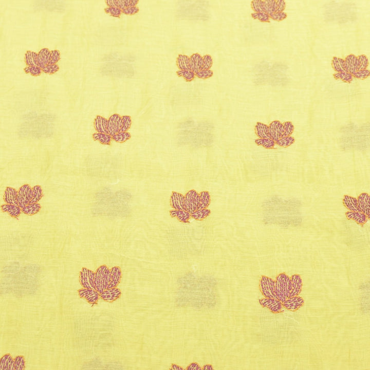 Dyed Mul Chanderi Sequins Embroidery Fabrics