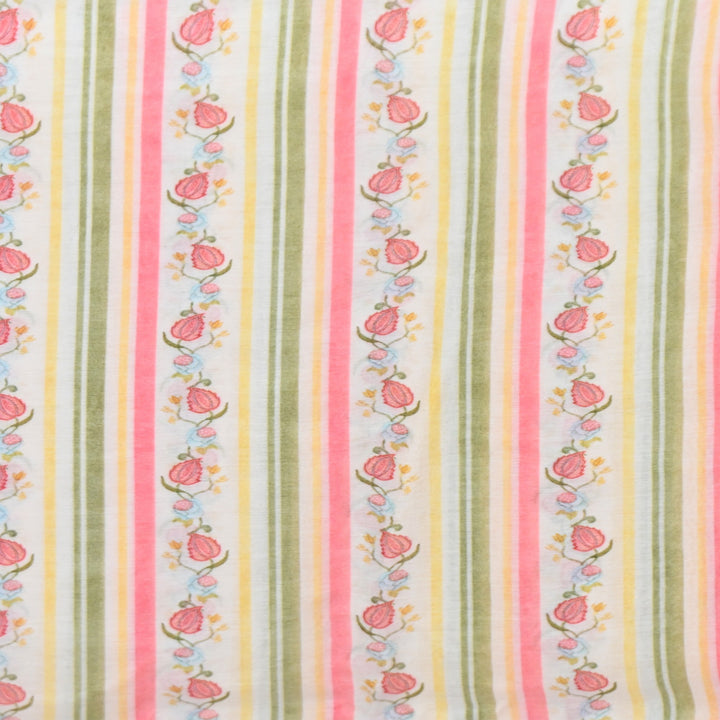 Multi Color Mul Chanderi Digital Print Fabric GT0185-6