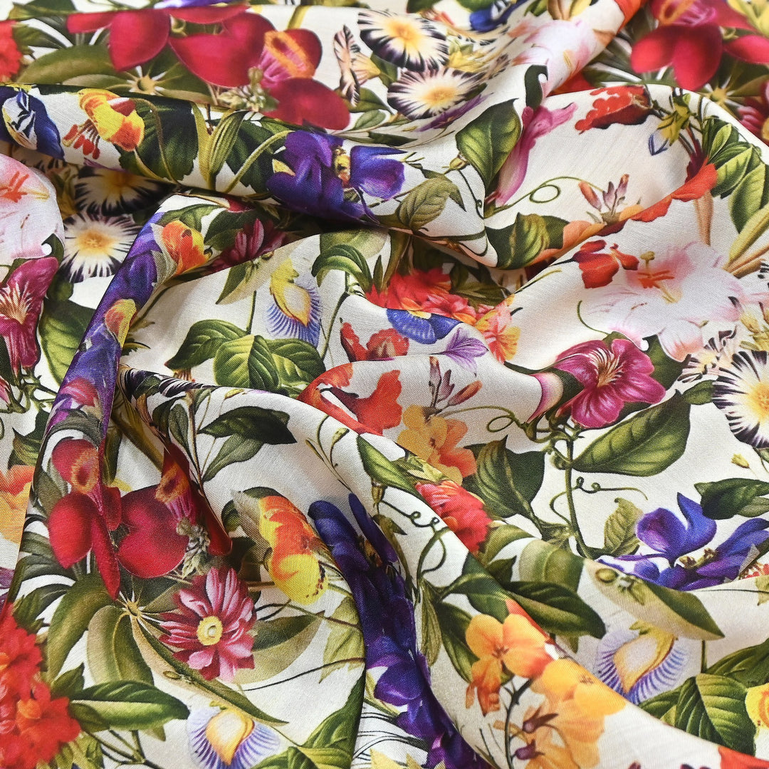 Premium Multicolor Muslin Digital Print Fabric - 000844-6