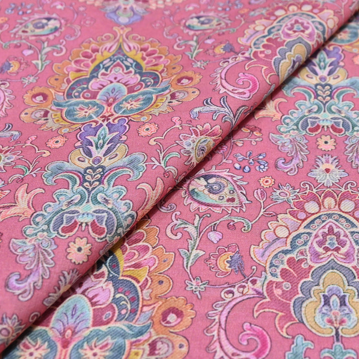 Bubblegum Pink Italian Lawn Print Fabric