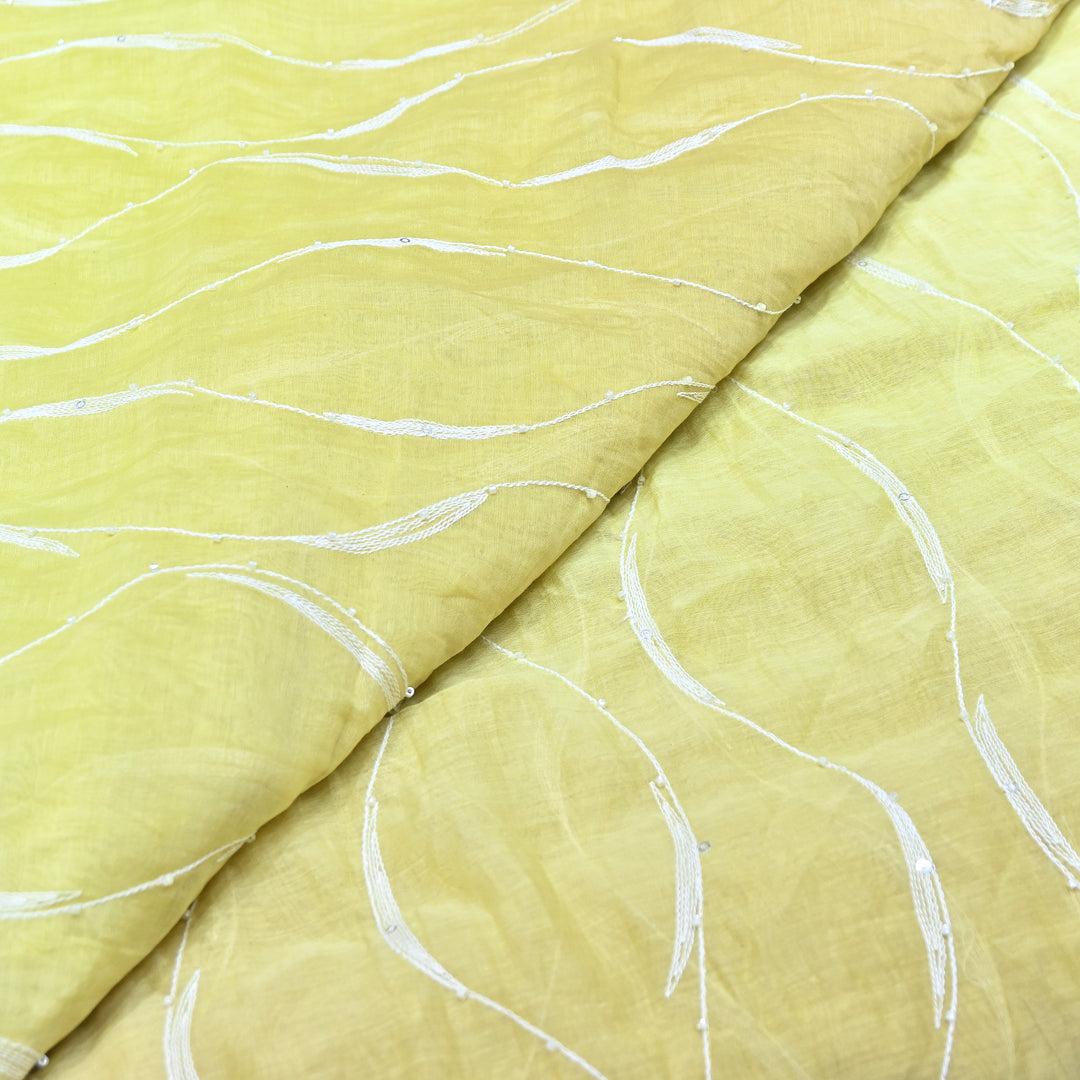 4D Shaded Mul Chanderi Embroidery Fabric - Designer Chanderi Fabrics-GP4036A-2