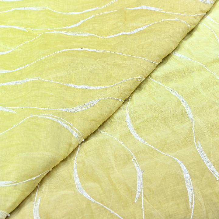 4D Shaded Mul Chanderi Embroidery Fabric - Designer Chanderi Fabrics-GP4036A-2