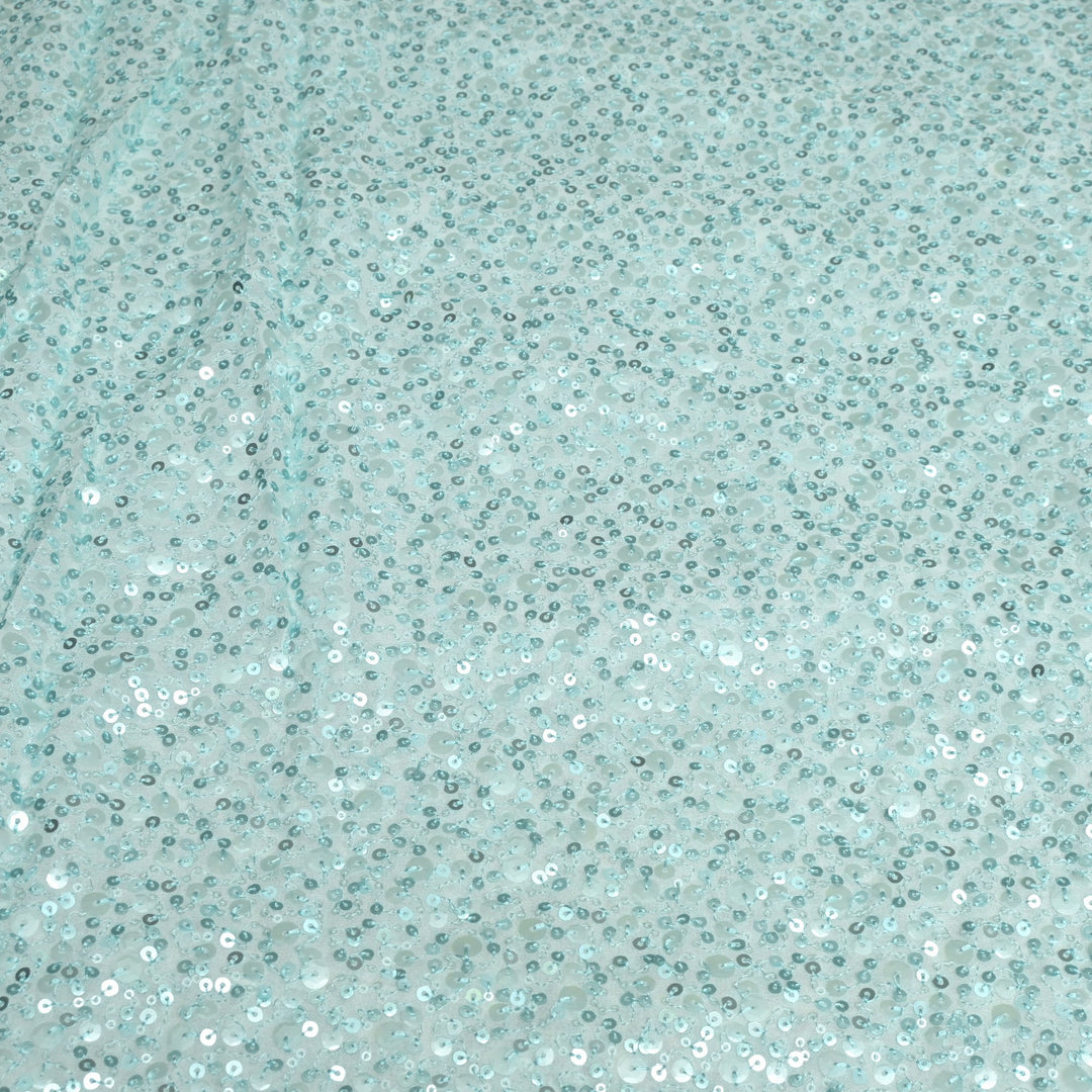 Viscose Georgette Sequins Embroidery Fabrics