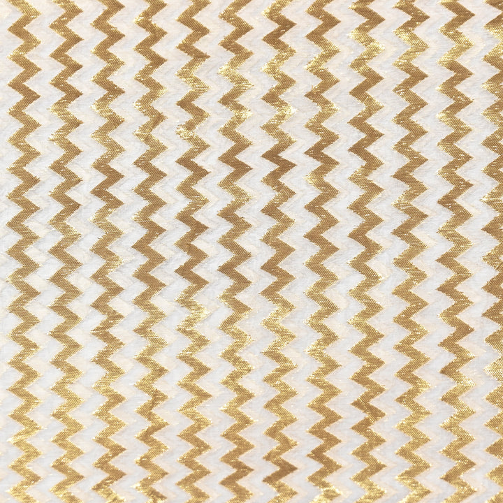 Banarasi Chanderi Gold Zari Fabric 44" – Luxury Ethnic Designer Fabric