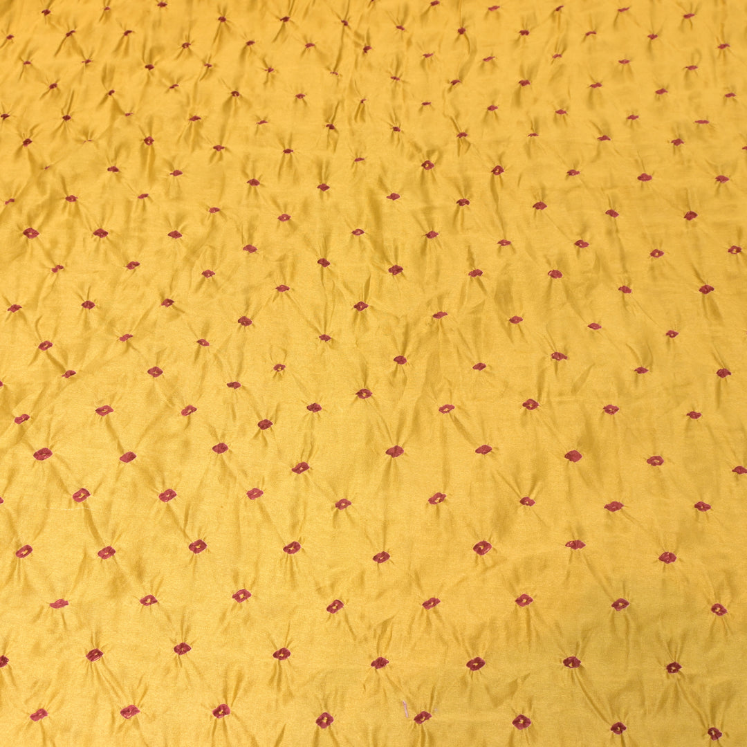 Pure Silk Chanderi Bandhani Fabric