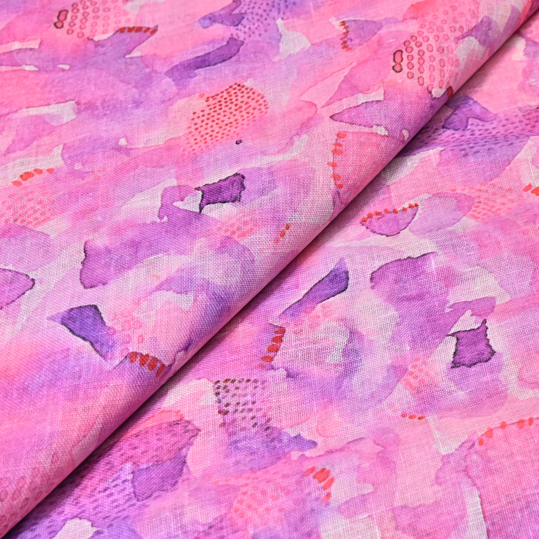 PREMIUM COTTON LINEN DIGITAL PRINT FABRIC - VM0011- 09