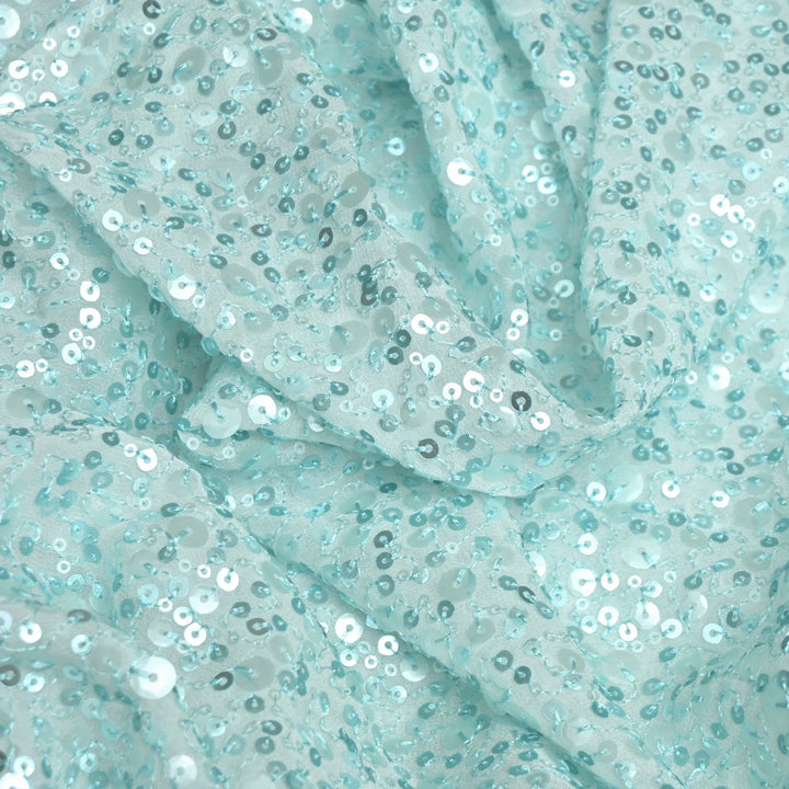 Viscose Georgette Sequins Embroidery Fabrics