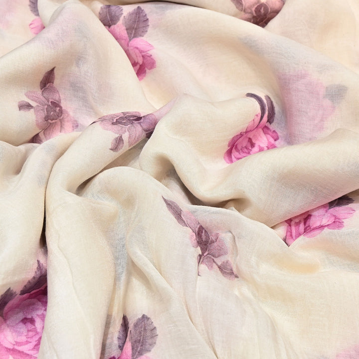 Premium Mul Chanderi Digital Print Fabric – Lightweight Chanderi Fabrics GT0185-10