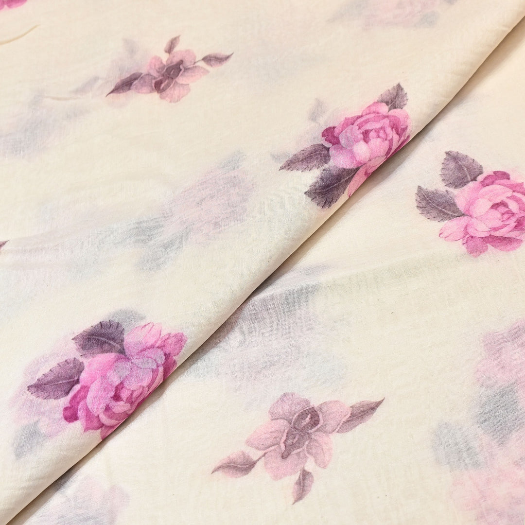 Premium Mul Chanderi Digital Print Fabric – Lightweight Chanderi Fabrics GT0185-10