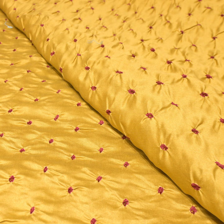 Pure Silk Chanderi Bandhani Fabric