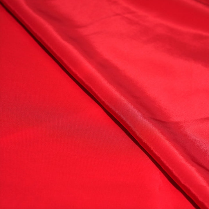 Imperial Red Colour Shisha Crape Fabrics