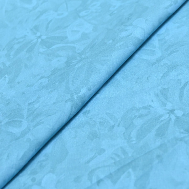 Denim Blue Color Cotton Digital Print Fabric -Soft Breathable Printed Cotton Fabric-DA1124-2