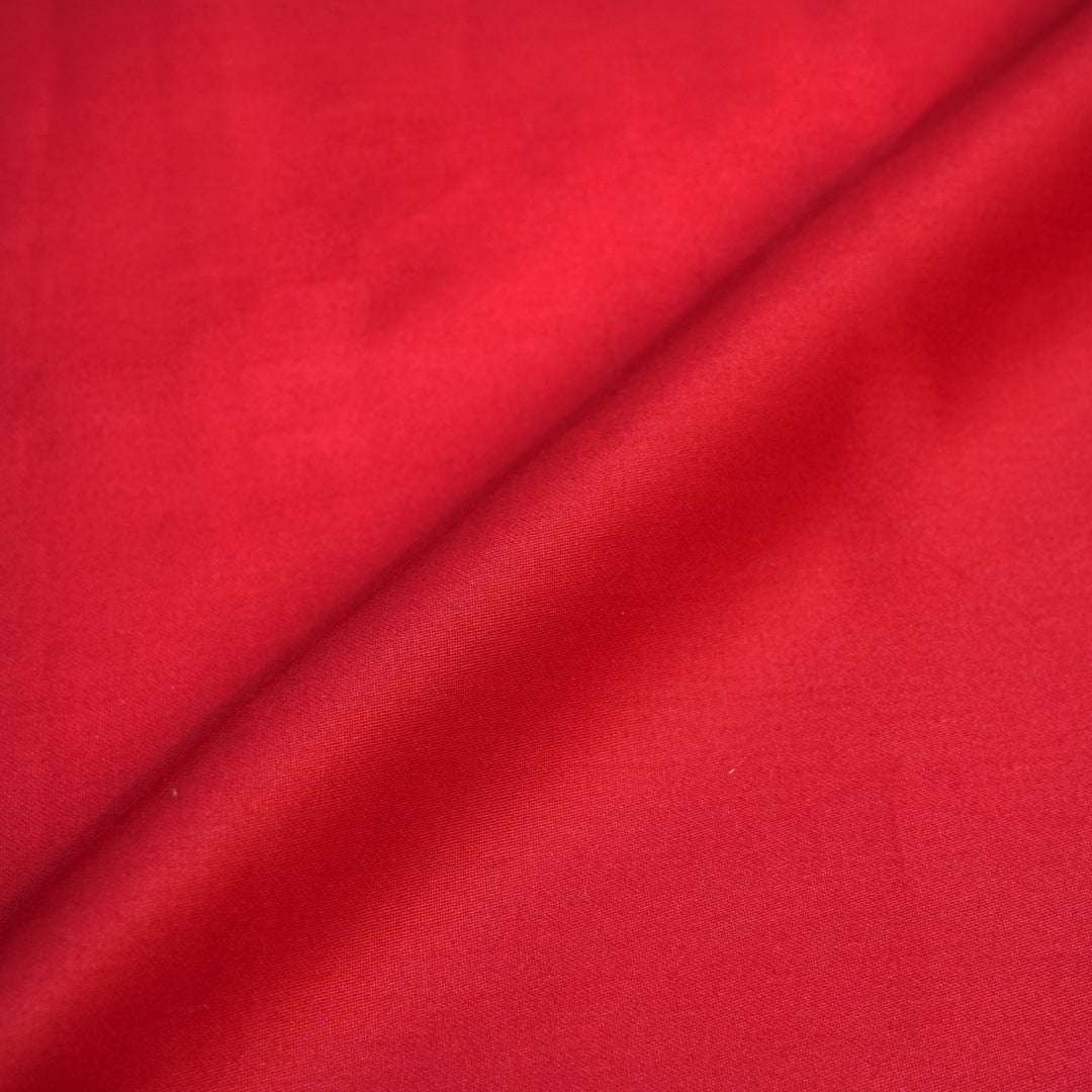 Red Colour Arvind Glace Cotton Fabrics