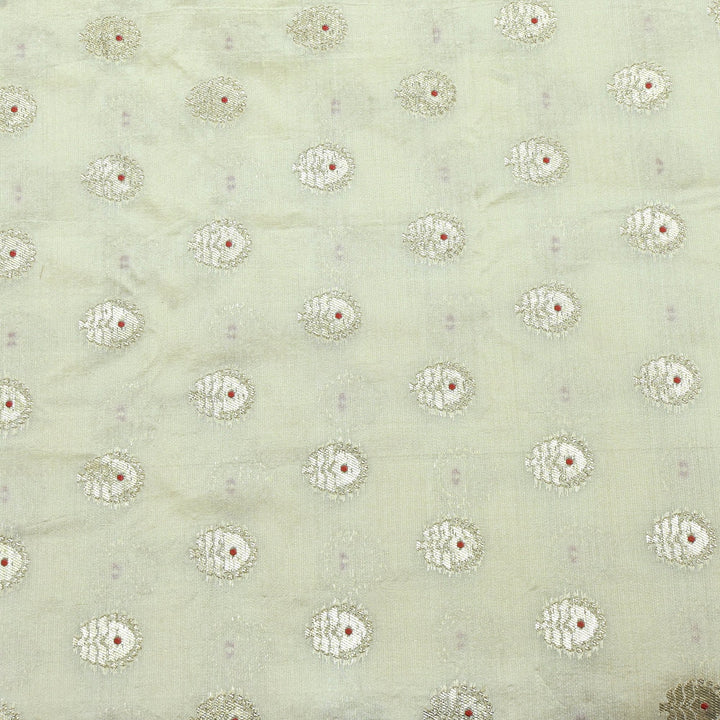 Chiniya Silk Dyeable Meena Buti Fabric