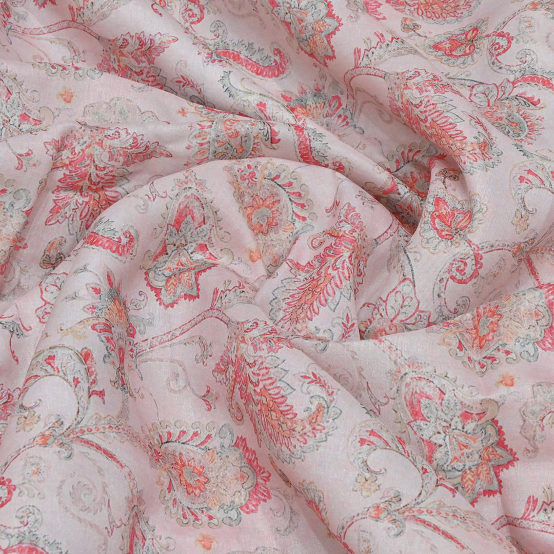 Semi Tusser Silk Prints Fabrics