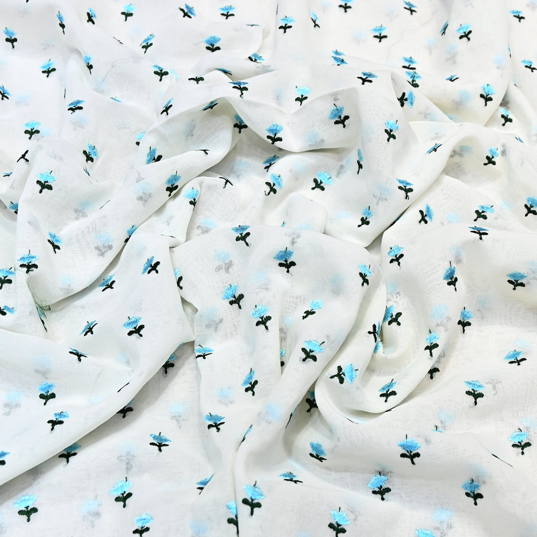 Cotton Rubia thread Embroidery Fabric – Soft Elegant Summer Designer Fabric- MJ04034-1