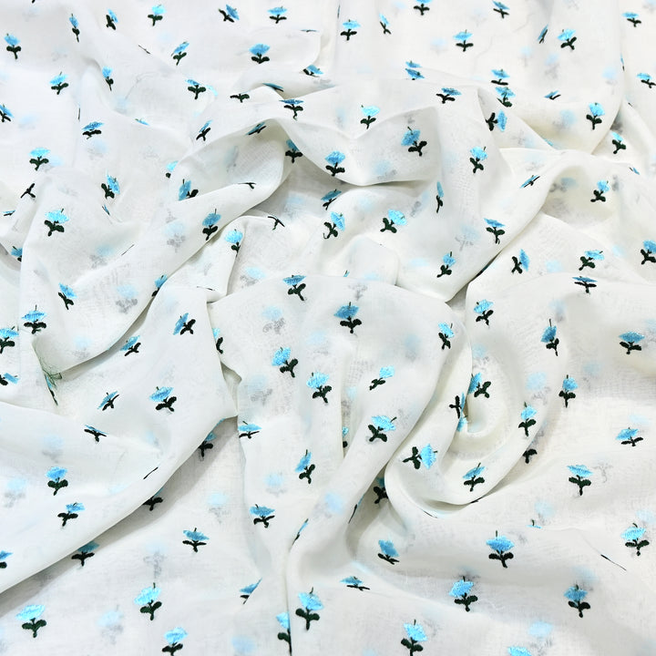 Cotton Rubia thread Embroidery Fabric – Soft Elegant Summer Designer Fabric- MJ04034-1