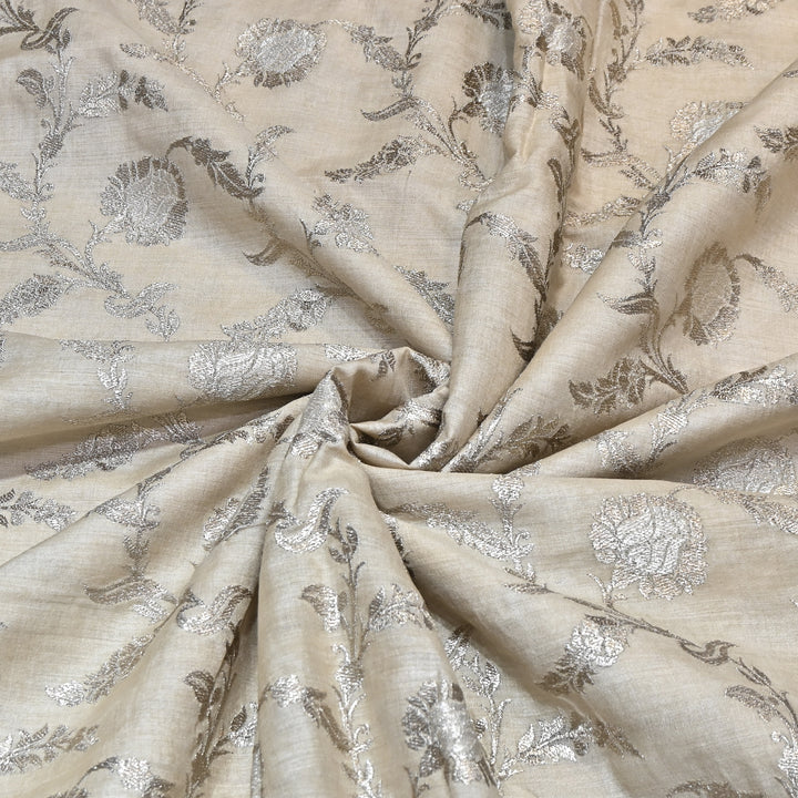 Pure Moonga Silk Zari Embroidery Fabric – Premium Designer Ethnic Fabric for Wedding & Festive Wear -MS4379-1