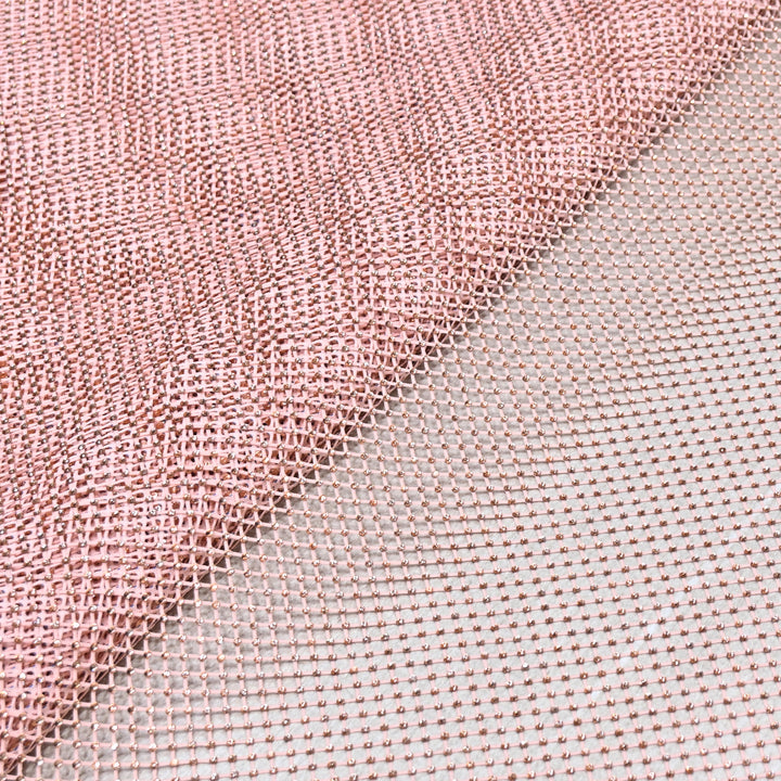 NET EMBROIDERED FABRIC WITH GRID SHIMMER- CF2305- 03