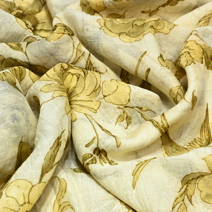 Mul Chanderi Digital Print Fabric - Soft Lightweight Designer Fabric GT0185-1C
