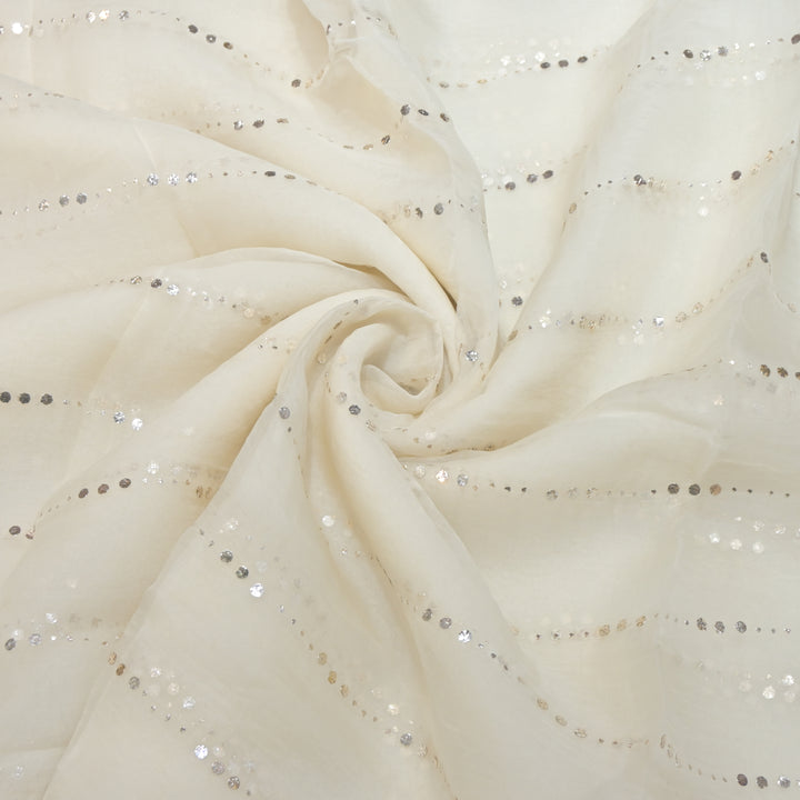 28gm Organza Mukaish Hand Work Fabric