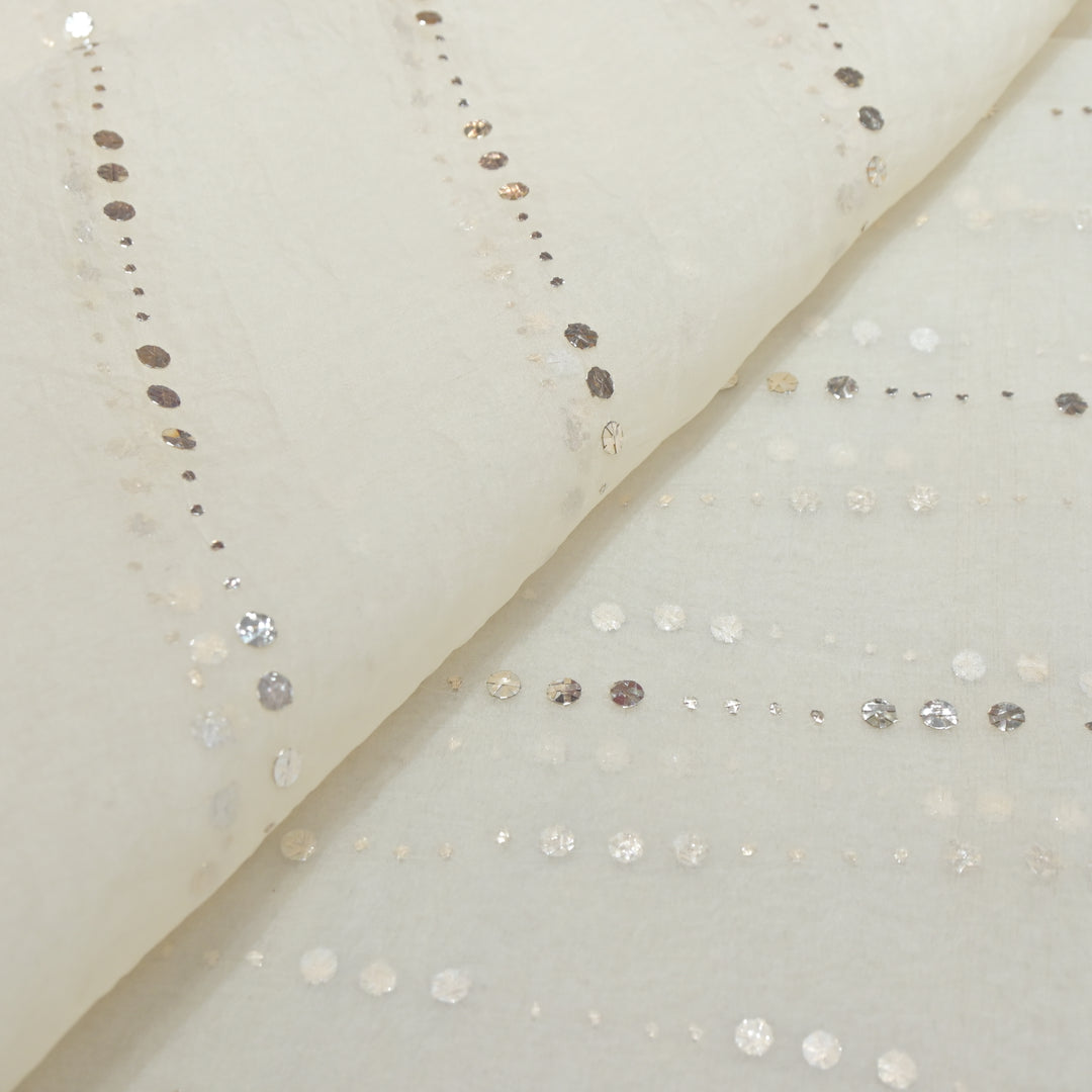 28gm Organza Mukaish Hand Work Fabric