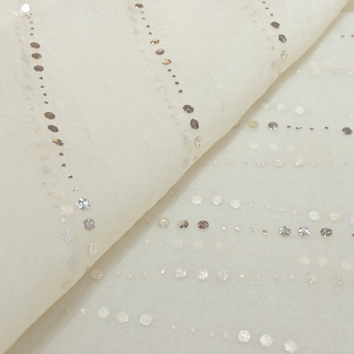 28gm Organza Mukaish Hand Work Fabric