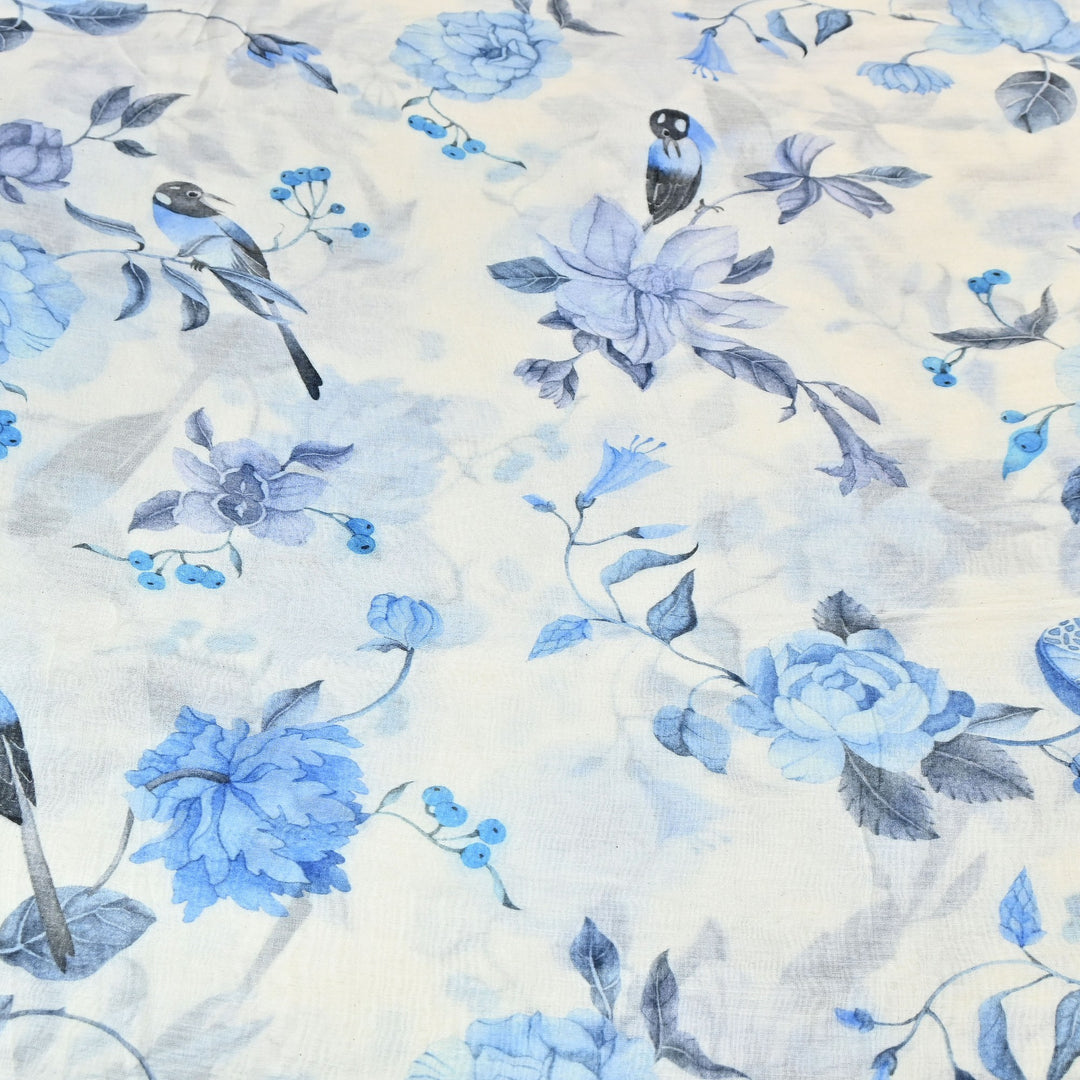 Premium Mul Chanderi Digital Print Fabric – Lightweight Chanderi Fabrics GT0185-11