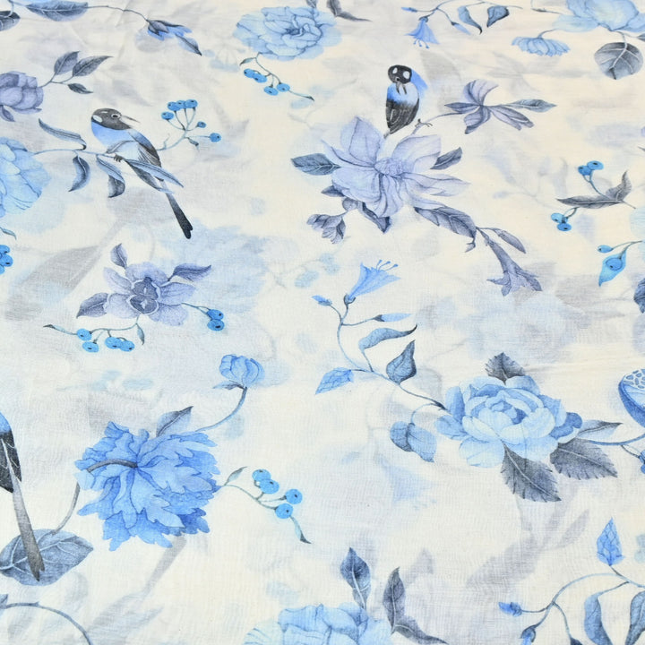 Premium Mul Chanderi Digital Print Fabric – Lightweight Chanderi Fabrics GT0185-11