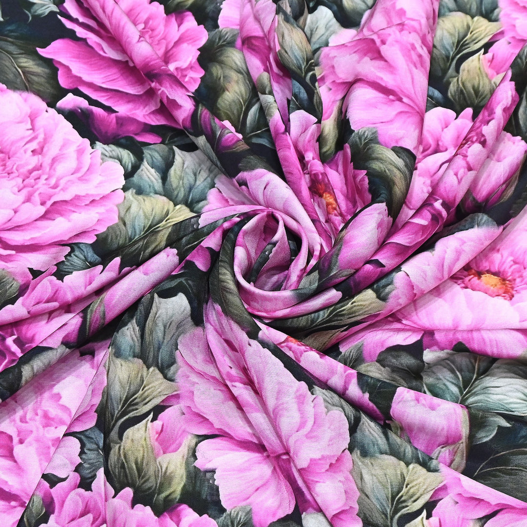 Premium Multicolor Muslin Digital Print Fabric - 000844-4
