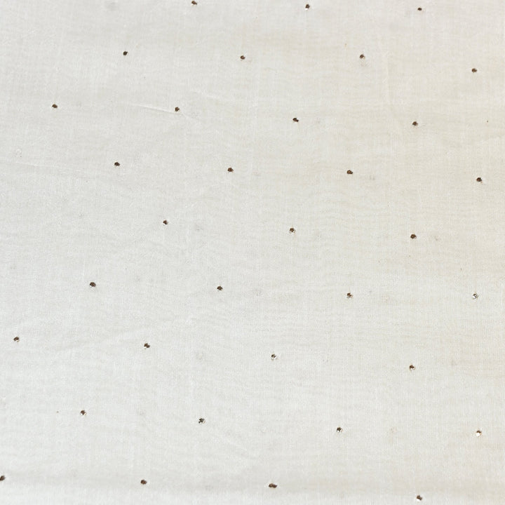 Dyeable 60 GM Chanderi Handwork Mukaish Fabric 001083
