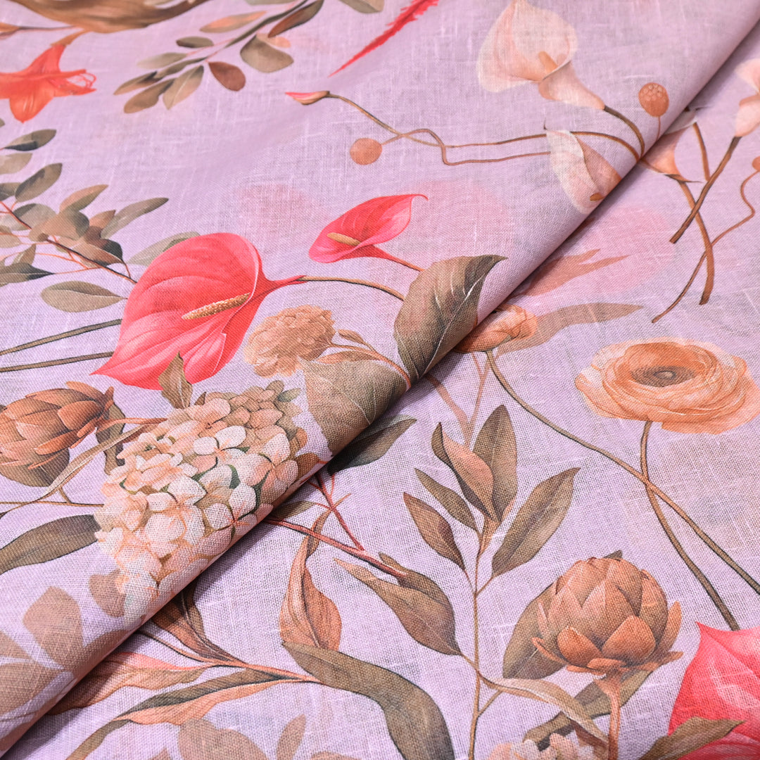 PREMIUM COTTON LINEN DIGITAL PRINT FABRIC - VM0011- 10