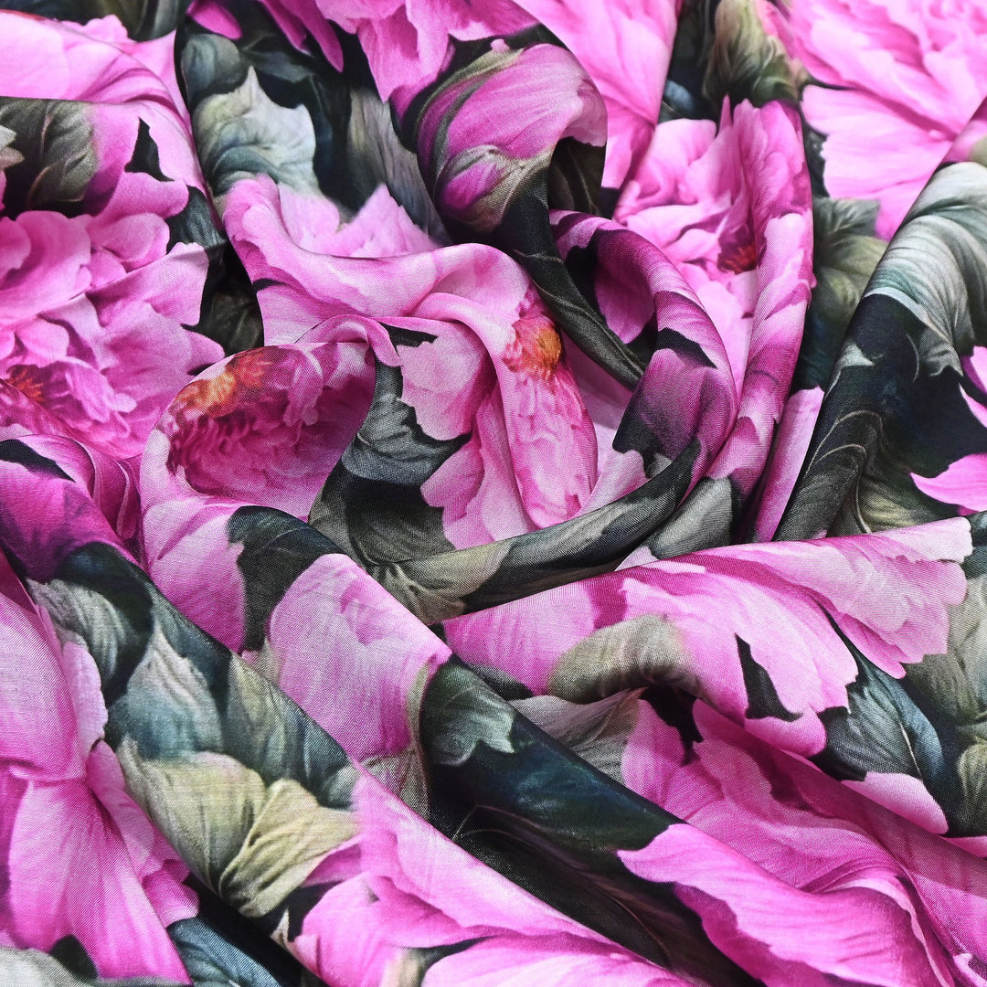 Premium Multicolor Muslin Digital Print Fabric - 000844-4