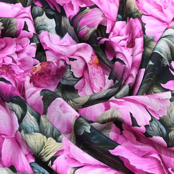 Premium Multicolor Muslin Digital Print Fabric - 000844-4