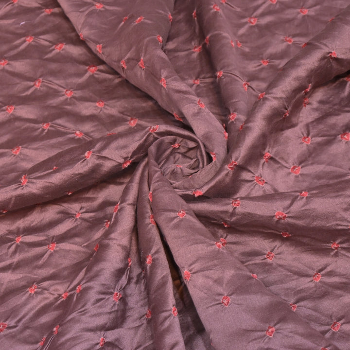 Pure Silk Chanderi Bandhani Fabric