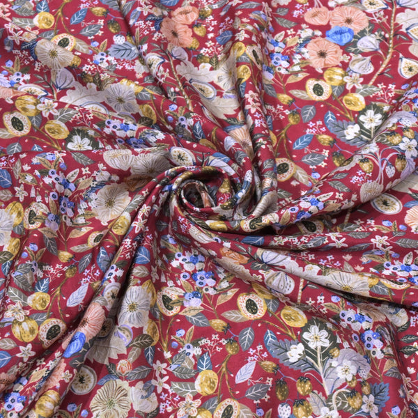 Floral Bamberg Satin Digital Print Fabrics