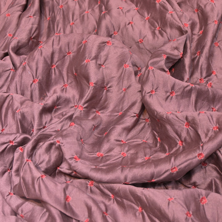 Pure Silk Chanderi Bandhani Fabric