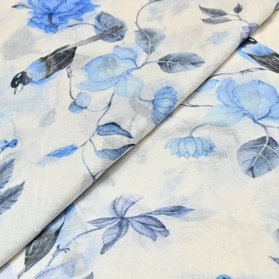 Premium Mul Chanderi Digital Print Fabric – Lightweight Chanderi Fabrics GT0185-11