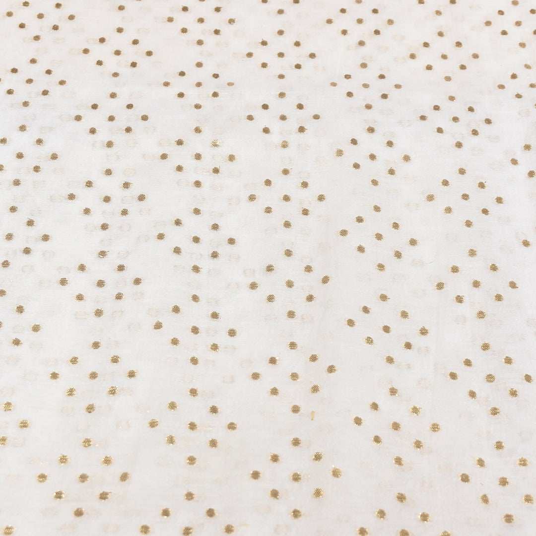 Banarasi Chanderi Gold Zari Fabric 44" – Luxury Ethnic Designer Fabric