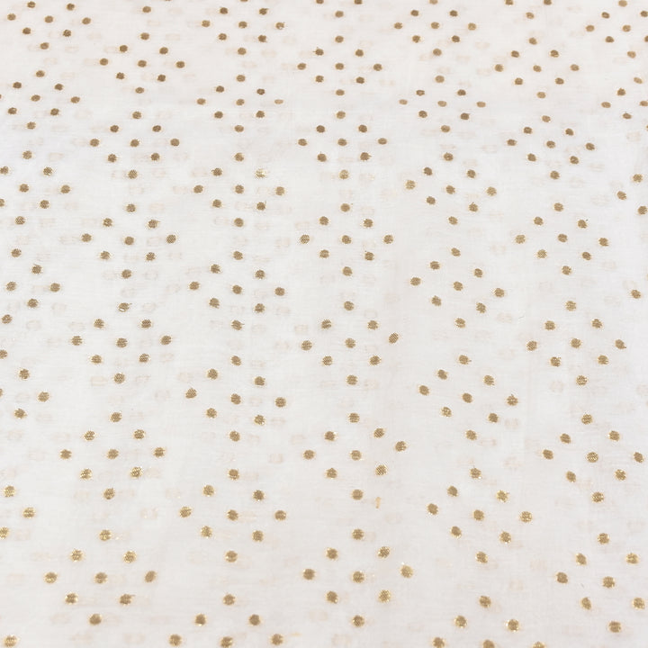 Banarasi Chanderi Gold Zari Fabric 44" – Luxury Ethnic Designer Fabric