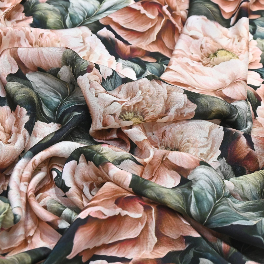 Premium Multicolor Muslin Digital Print Fabric - 000844-3