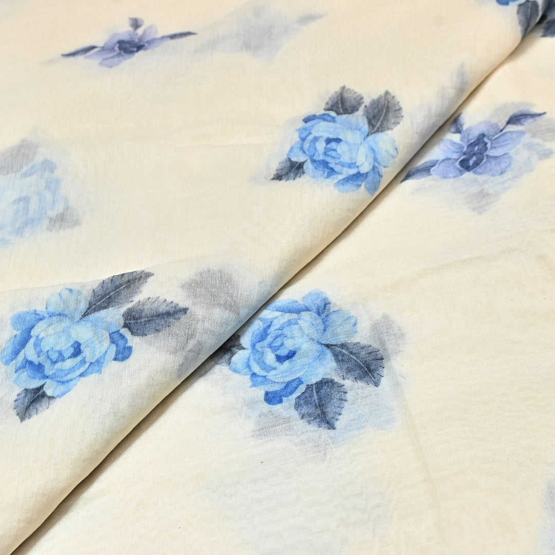 Premium Mul Chanderi Digital Print Fabric – Lightweight Chanderi Fabrics GT0185-12