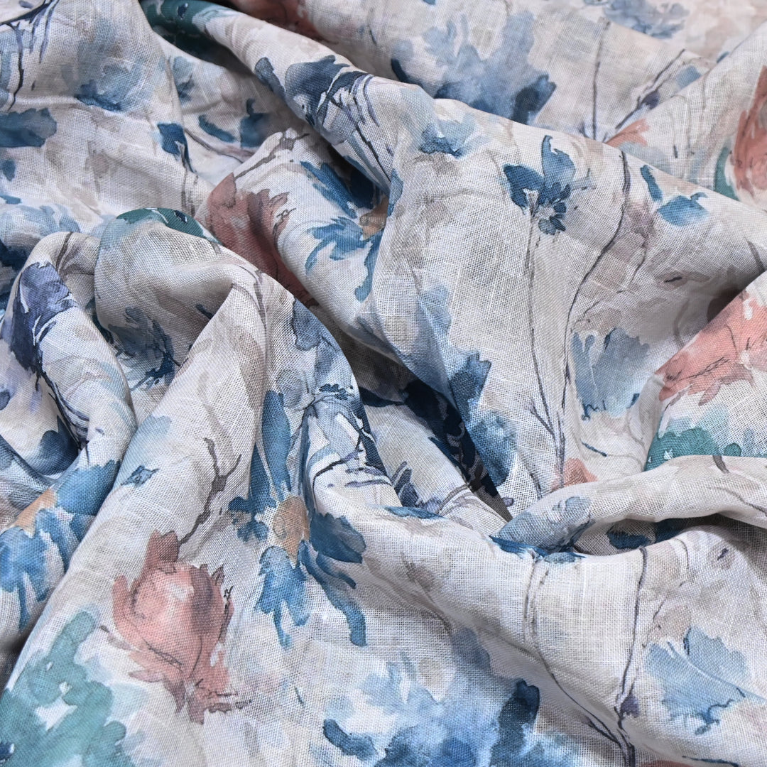 PREMIUM COTTON LINEN DIGITAL PRINT FABRIC - VM0011- 12