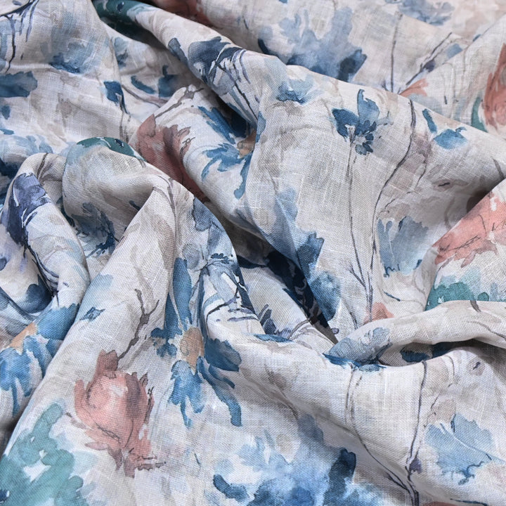 PREMIUM COTTON LINEN DIGITAL PRINT FABRIC - VM0011- 12